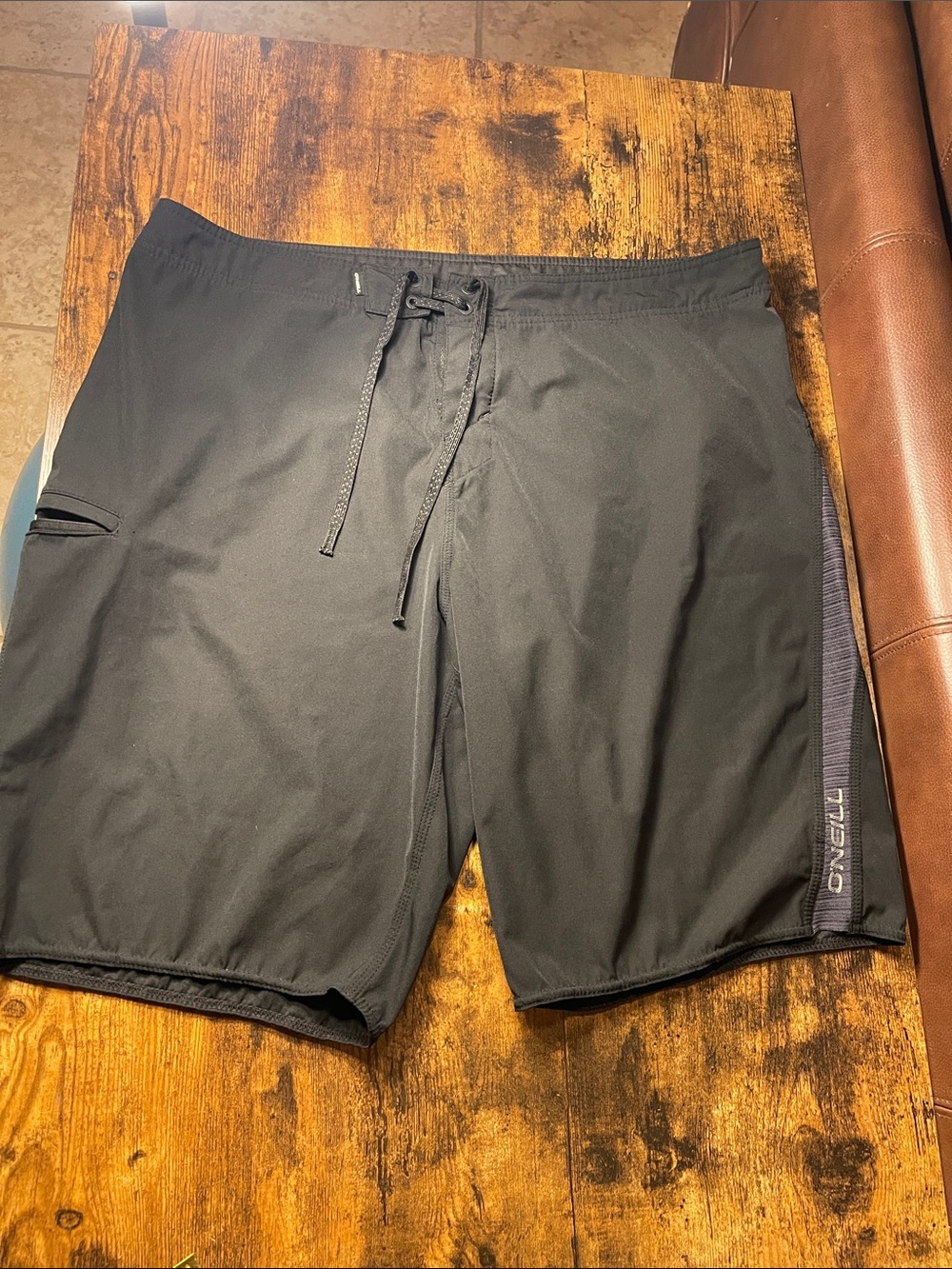 O'Neill Black Board Shorts with Side Stripe